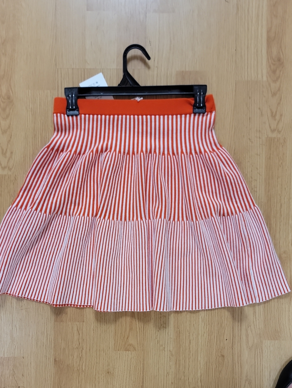 Striped Red & White Tiered Circle Skirt